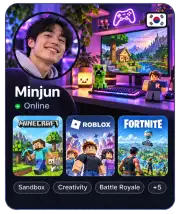 Minjun: Minecraft, Roblox, Fortnite